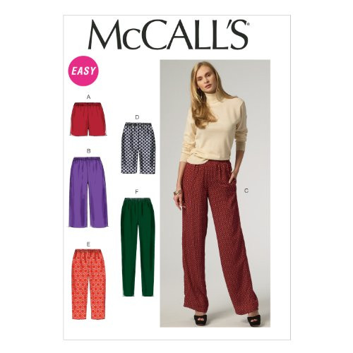 McCall Pattern Company M6843 Misses' Shorts and Pants Sewing Template, Size ZZ