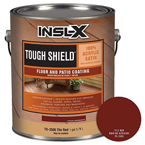 INSL-X TS350509A-01 Tough Shield Floor and Patio Coating Paint, 1 Gallon, Tile Red