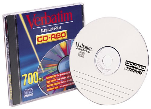 Verbatim 93707 CD-R, 80 Minute, 700MB, 8X (Single) (Discontinued by Manufacturer)
