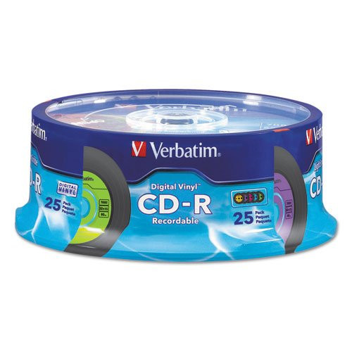 Verbatim CD-R 80min 52X with Digital Vinyl Surface - 25pk Spindle - 80min - 700MB - 25pk Spindle