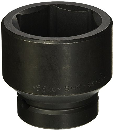 SK Hand Tool 85756 1-Inch Drive Standard Impact Socket, 56mm
