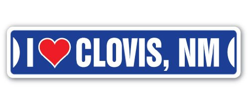 I Love Clovis, New Mexico Street Sign nm City State us Wall Road décor Gift