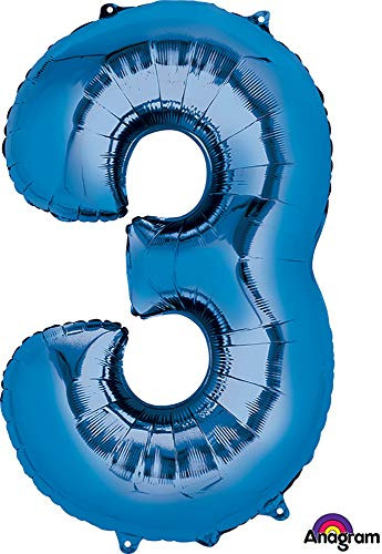 Anagram Balloons 2827901 Foil Balloon, 34", Blue