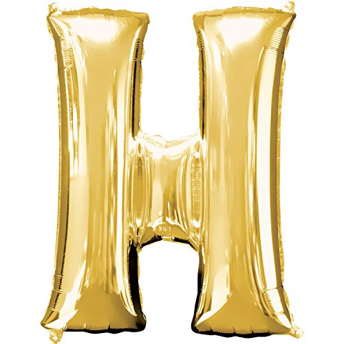 Anagram 32961 Letter H Gold Foil Balloon, 34",