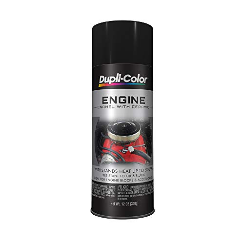 Dupli-Color DE1635 Black 12 Ounce Ceramic Ford Semi-Gloss Engine Paint