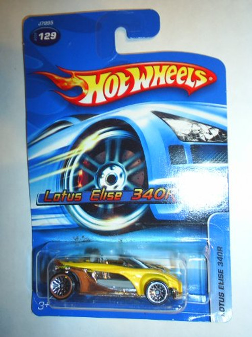 Hot Wheels Yellow Lotus Elise 340r #129 Lace Wheels 2006 1/64