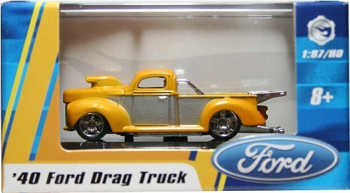 1:87 / HO SCALE '40 FORD DRAG TRUCK (YELLOW) Hot Wheels Vehicle & Acrylic Display Case 1:87 / HO SCALE '40 FORD DRAG TRUCK (YELLOW) Hot Wheels Vehicle & Acrylic Display Case