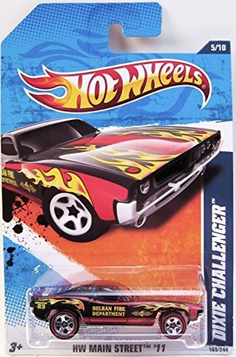 Hot Wheels - Dixie Challenger - Black/Red - REDLINES - HW Main Street '11 [5/10, 165/244]