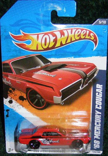 2011 HOT WHEELS HW PERFORMANCE '11 5/10 RED EDELBROCK '68 MERCURY COUGAR 135/244