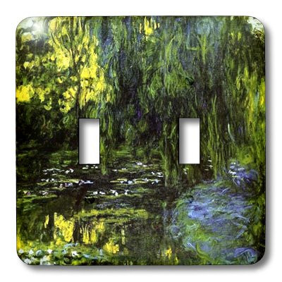 3dRose lsp_49303_2 Monet Famous Painting Water Lillies N Weeping Willow Light Switch Cover