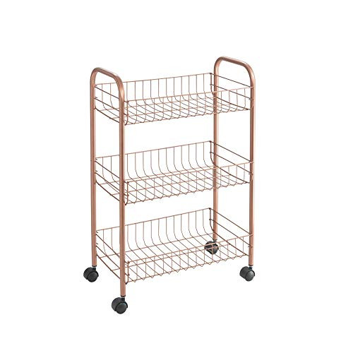 Metaltex 34.44.03 Lugano 3-Tier Rolling Cart, 41 x 23 x 63 cm, Copper Polytherm Metaltex 34.44.03 Lugano 3-Tier Rolling Cart, 41 x 23 x 63 cm, Copper Polytherm