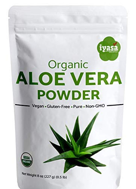 ##Value Pack## Premium Organic Aloe Vera Leaf Powder, Aloe Barbadensis - USDA Organic Herbal Cosmetics, Natural Hair & Skincare, Moisturizer, Ayurvedic Superfood, Always Fresh, Resealable Pouch (8oz) ##Value Pack## Premium Organic Aloe Vera Leaf Powder, Aloe Barbadensis - USDA Organic Herbal Cosmetics, Natural Hair & Skincare, Moisturizer, Ayurvedic Superfood, Always Fresh, Resealable Pouch (8oz)