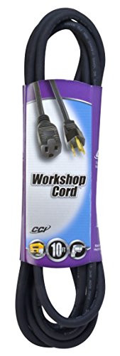 Coleman Cable 02211 16/3 Vinyl Extension Cord, 10-Foot, Black
