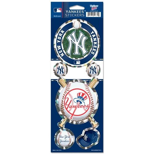 MLB New York Yankees Prismatic Stickers, Team Color, One Size