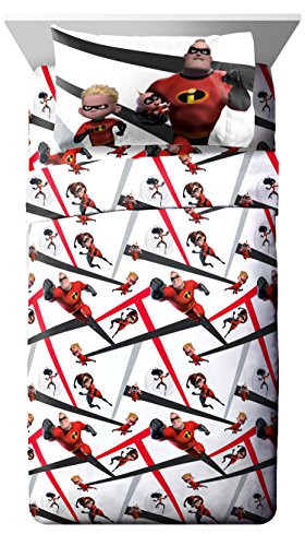 Disney Pixar The Incredibles Racing 3-Piece Twin Sheet Set
