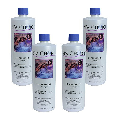 SpaChoice 472-3-4011-04 Increase pH for Spas and Hot Tubs (4 Pack), 1 Quart