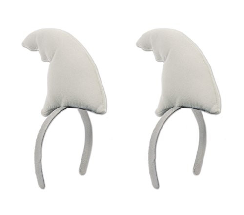 Beistle 60957 2Piece Shark Fin Headbands, Gray