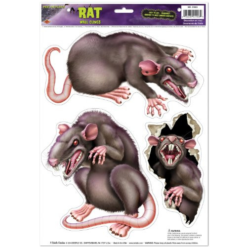 Rats Peel 'N Place Party Accessory (1 count) (3/Sh)