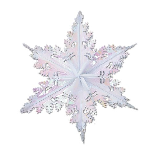 Metallic Winter Snowflake (opalescent) Party Accessory  (1 count) (1/Pkg)