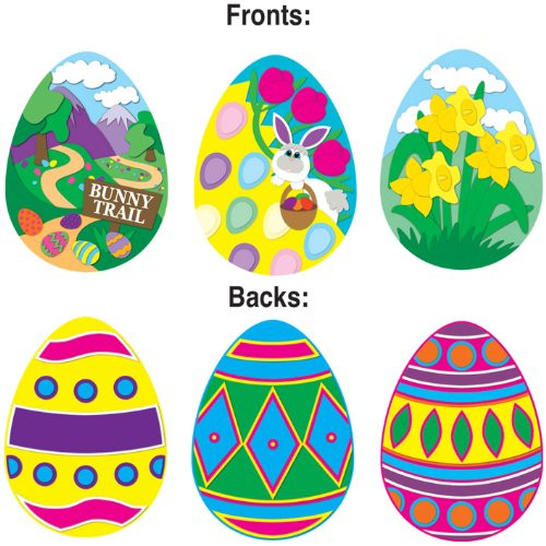 Pkgd Easter Egg Cutouts Party Accessory (1 count) (3/Pkg)
