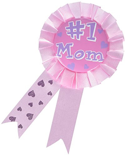 #1 Mom Award Ribbon Party Accessory (1 count) (1/Pkg)