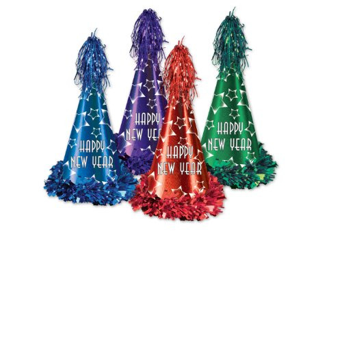 Gem-Star Party Hats (asstd colors), 25 Hats Per Package