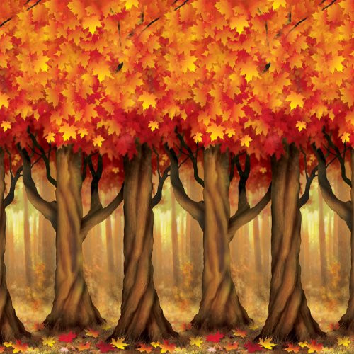 Fall Trees Backdrop Party Accessory (1 count) (1/Pkg)