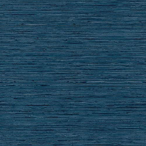 RoomMates Grasscloth Blue Peel and Stick Wallpaper