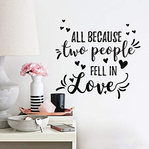RoomMates All Because Two People Fell In Love Quote Peel And Stick Wall Decals