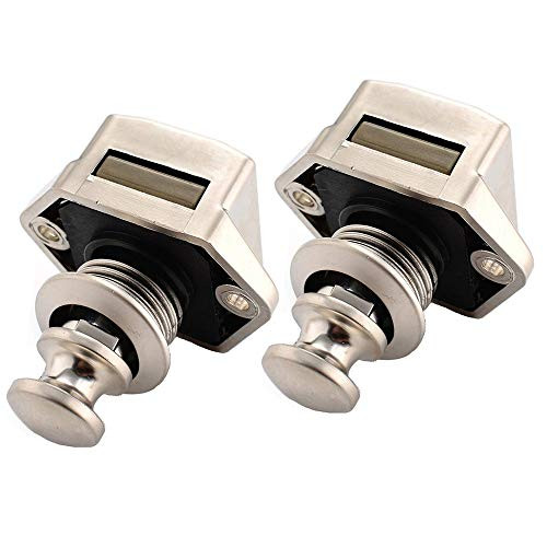 2 Pack Cabinet Drawer Push Lock Diameter 20mm Camper Car RV Caravan Boat Motor Household Latch Button Locks for Furniture Hardware