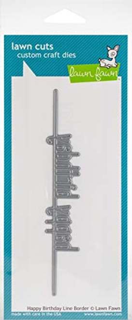 Lawn Fawn Lawn Cuts Custom Craft Die LF1615 Happy Birthday Line Border Lawn Fawn Lawn Cuts Custom Craft Die LF1615 Happy Birthday Line Border