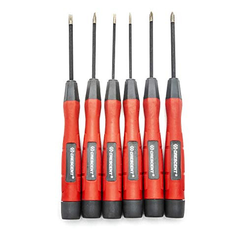 Crescent CSDP6SET 6 Pc. Phillips/Slotted Mini Precision Dual Material Diamond Tip Screwdriver Set