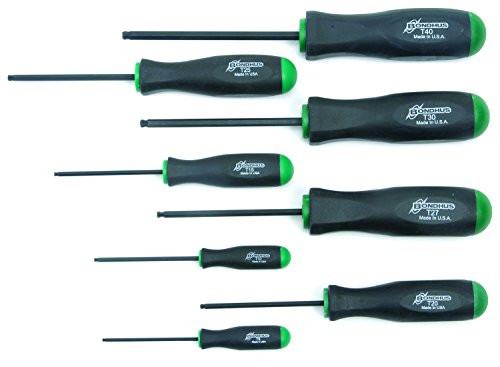 Bondhus 13532 Set of 8 BallStar Screwdrivers, sizes T9-T40