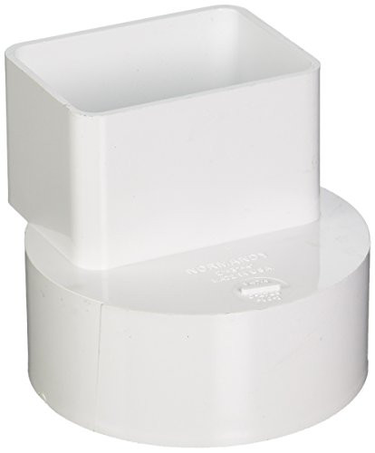 GENOVA PRODUCTS 46234 2" x 3" x 4", Offset Flush Fit Downspout Adapter