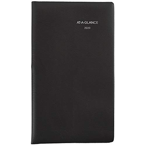 AT-A-GLANCE 2020 Monthly Planner, DayMinder, 3-1/2" x 6", Pocket, Black (SK5300)