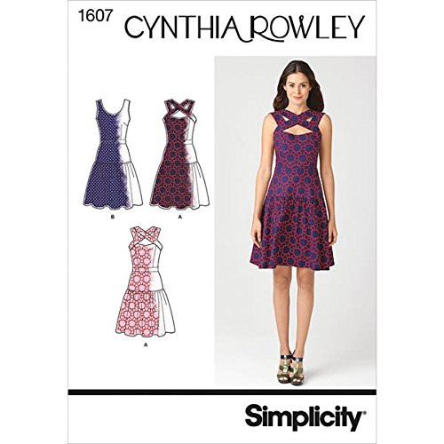 Simplicity Cynthia Rowley Pattern 1607 Misses Dress with Bodice Variations Sizes 6-8-10-12-14 Simplicity Cynthia Rowley Pattern 1607 Misses Dress with Bodice Variations Sizes 6-8-10-12-14