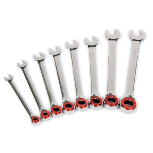 Performance Tool W30643 SAE Magnetic Ratcheting Wrench, 8-Piece