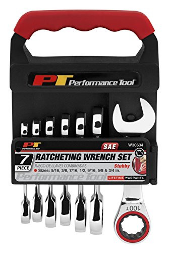 Performance Tool W30634 SAE Ratcheting Wrench Set (7 Piece)