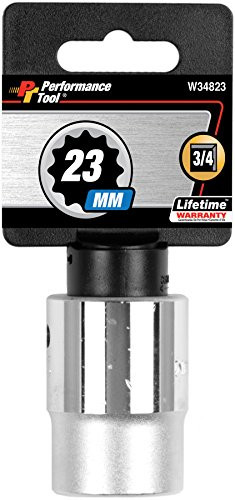 Performance Tool W34823 3/4" Drive 12-Point Standard Socket 23mm