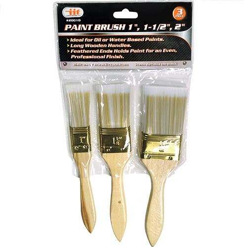 IIT 20010 3Piece Paint Brush Set 1"1-1/2",