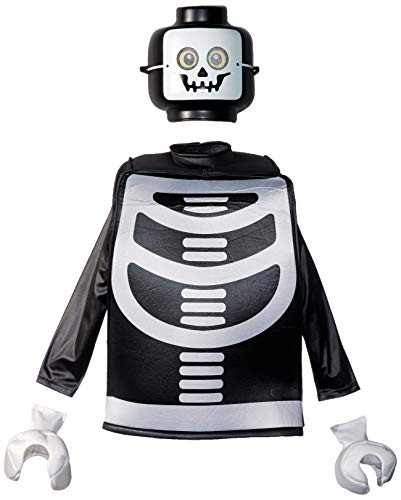 Disguise Lego Skeleton Classic Costume, Black, Large (10-12)