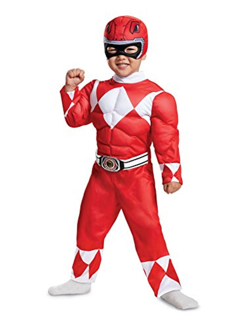 Disguise Red Ranger Toddler Muscle Child Costume, Red, Medium/(3T-4T) Disguise Red Ranger Toddler Muscle Child Costume, Red, Medium/(3T-4T)