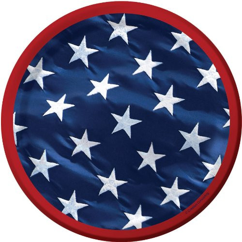 Creative Converting 8 Count Paper Dessert/Lunch Plates, Home Of The Brave