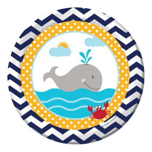 Creative Converting 99808.01R 8 Count Ahoy Matey Luncheon Paper Plates