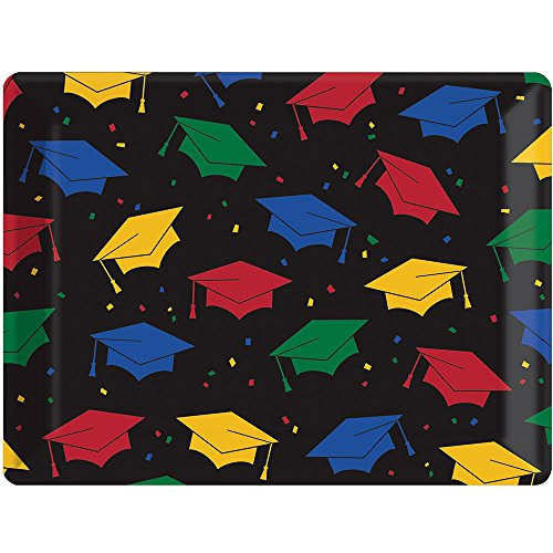 Creative Converting 328298 Serving Tray, 10" x 14", Black