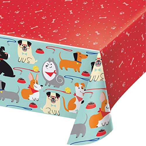 Creative Converting 336668 PLASTIC TABLECOVER ALL OVER PRINT, 54" X 102", 0.01x102x54inc, Multicolor