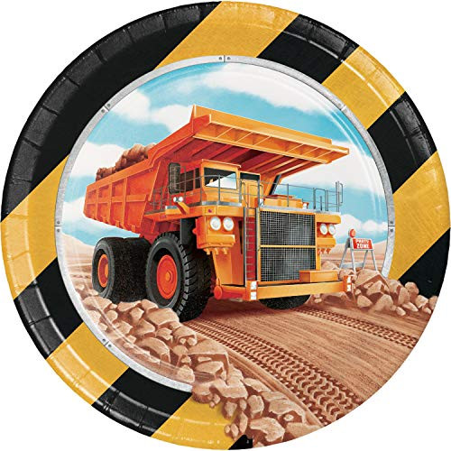 Big Dig Construction Dessert Plates, 8 ct