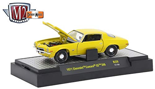 M2 Machines 1971 Chevrolet Camaro SS 396 (Placer Gold Metallic) - Detroit Muscle Release 39 2017 Castline Premium Edition 1:64 Scale Die-Cast Vehicle (R39 17-54)
