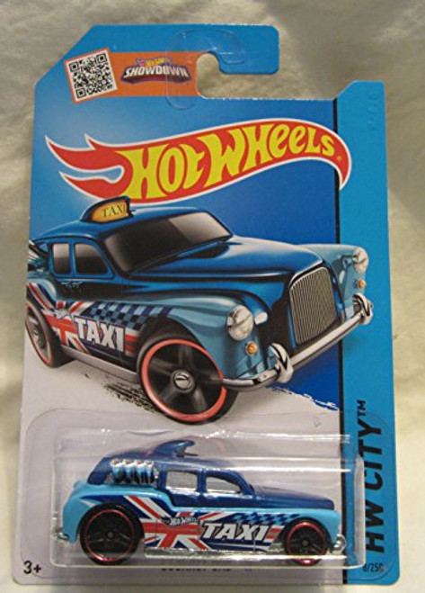 Hot Wheels HW City Cockney Cab II 8/250 Blue 2015 Hot Wheels HW City Cockney Cab II 8/250 Blue 2015