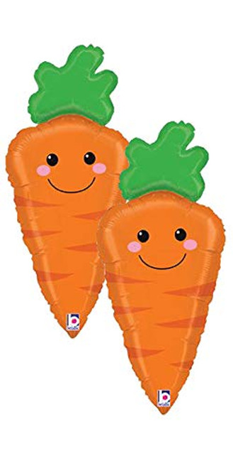 Set of 2 Produce Pal Carrot Garden Jumbo 26" Foil Party Balloons Set of 2 Produce Pal Carrot Garden Jumbo 26" Foil Party Balloons